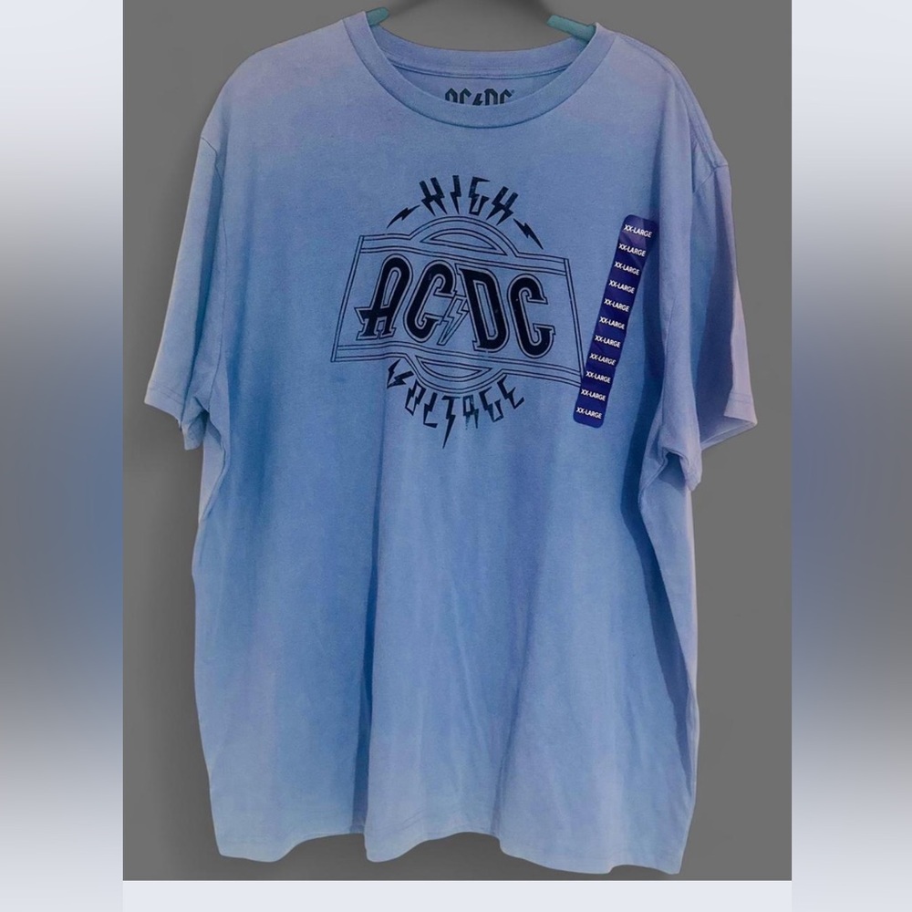 NWT UNISEX AC/DC BLUE HIGH VOLTAGE GRAPHIC TEE XXL